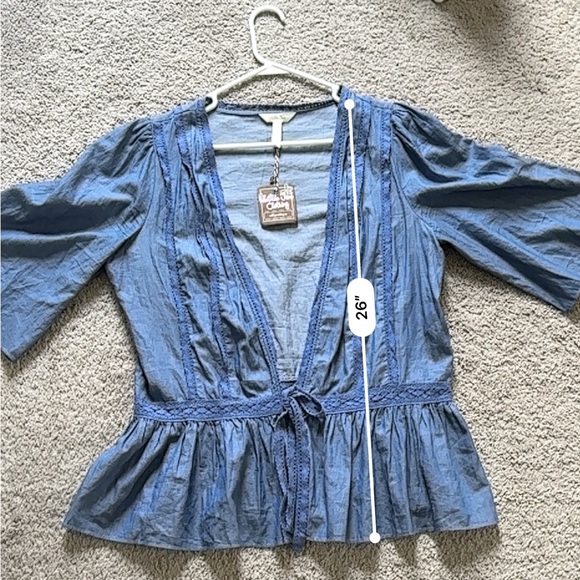 NWT Matilda Jane Hour by Hour Chambray Cardigan Jacket Denim Light Jean | Large - Picture 8 of 8